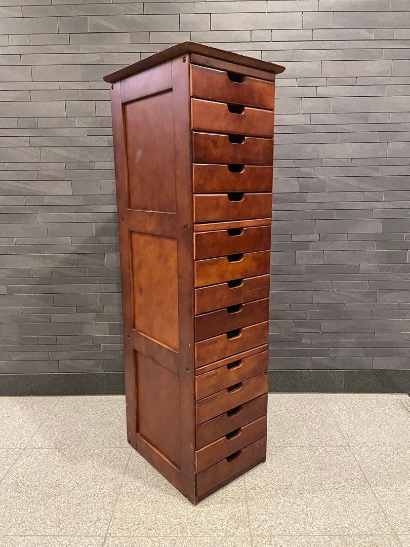 はやし　レトロ 高級ハイキャビネット タワー レターケース　１5段