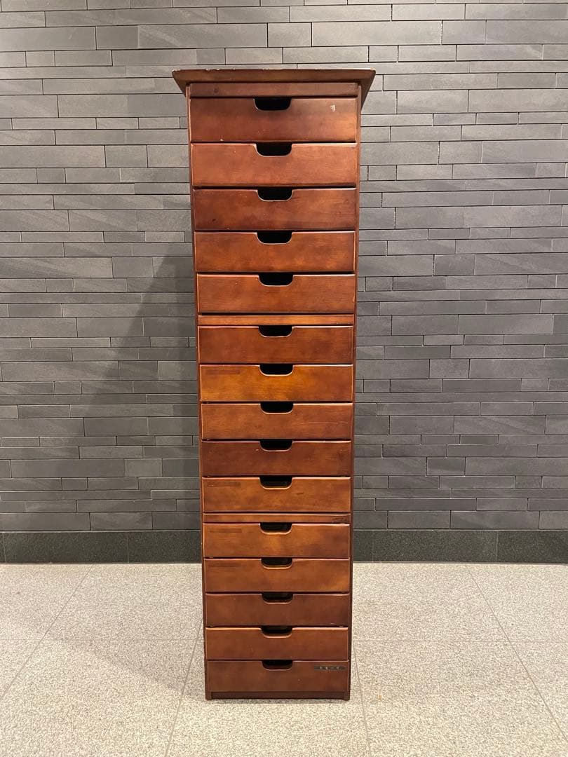 はやし　レトロ 高級ハイキャビネット タワー レターケース　１5段
