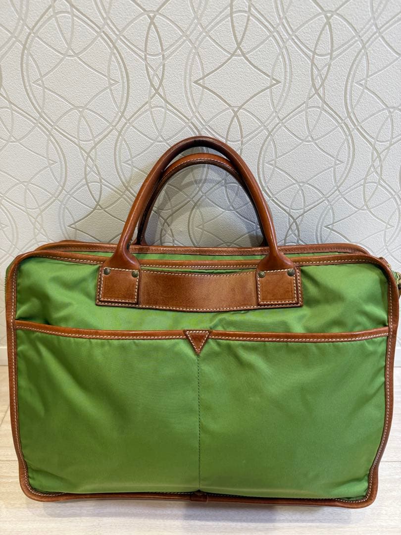 フェリージ ブリーフケース　バッグ　1993 　ナイロン　レザー　A4 アボガド
