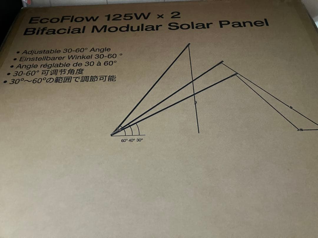 2枚セット　新品未開封　EcoFlow 125W 両面　ソーラーパネル