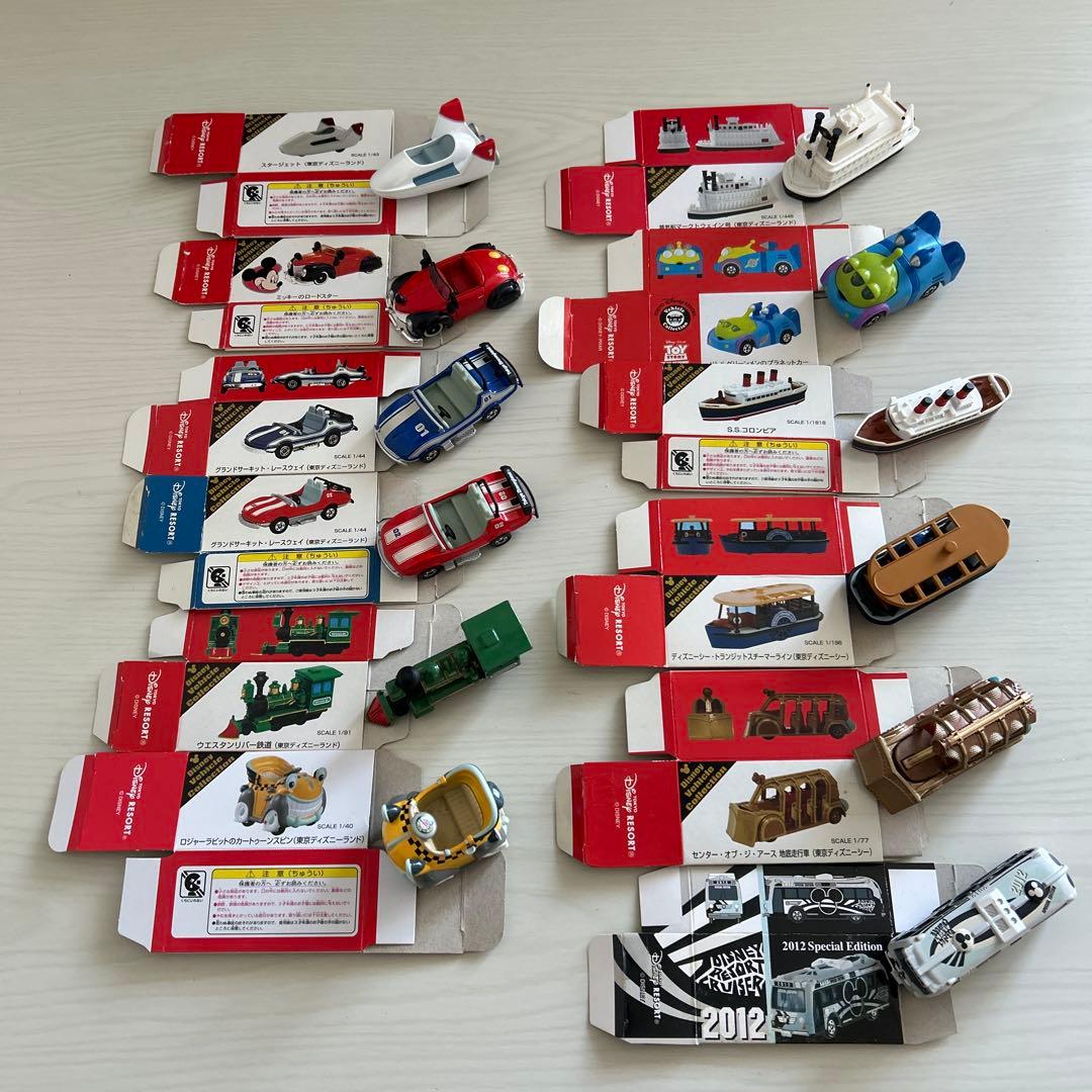 【レア極美品】ディズニー ミニカー 箱付き 12台セットTDL TDS