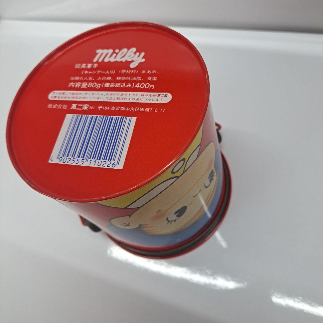 Milky 玩具菓子　不二家　ポコちゃんの缶