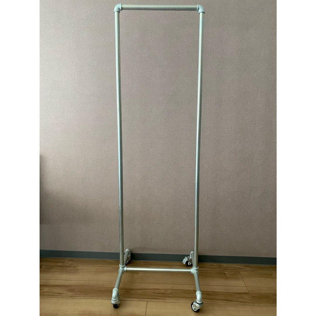 レア 廃番 HATCH購入 水道管 ガス管 ハンガーラック キャスター付 完成品