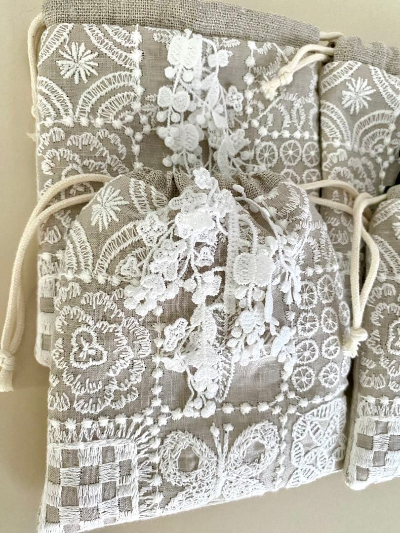 【る】forest tile × choucho 巾着ポーチ　4点