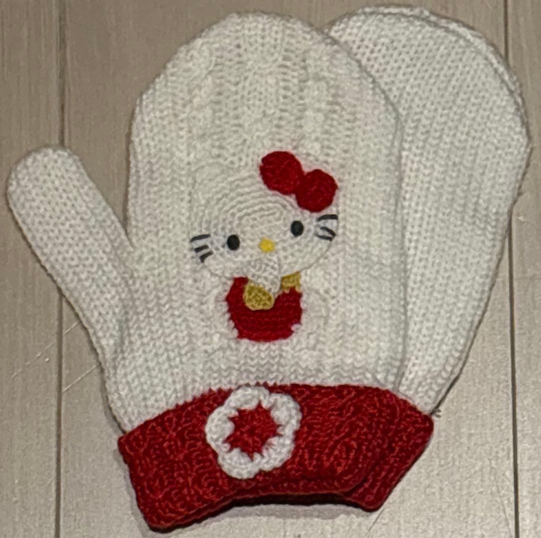 当時物 レトロ ハローキティ マフラー 手袋 ショルダーバッグ 3点セット 新品