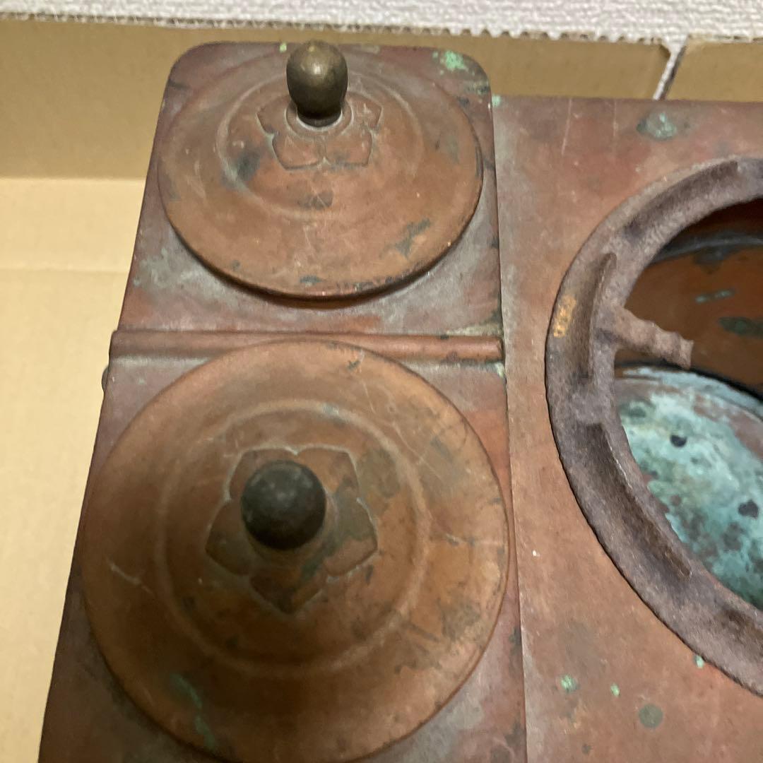 銅製火鉢型工芸品