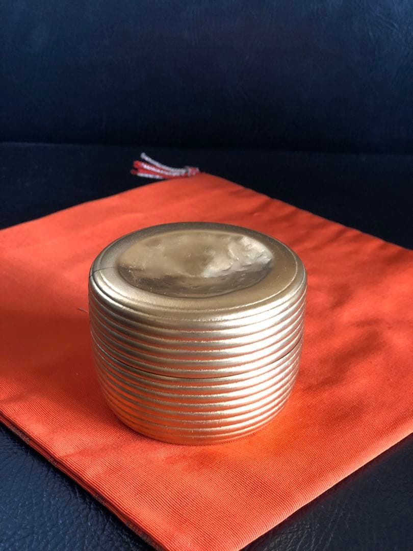 茶道具　茶入れ　棗　小崎清人作　外金　茶器　共箱付き　銘有