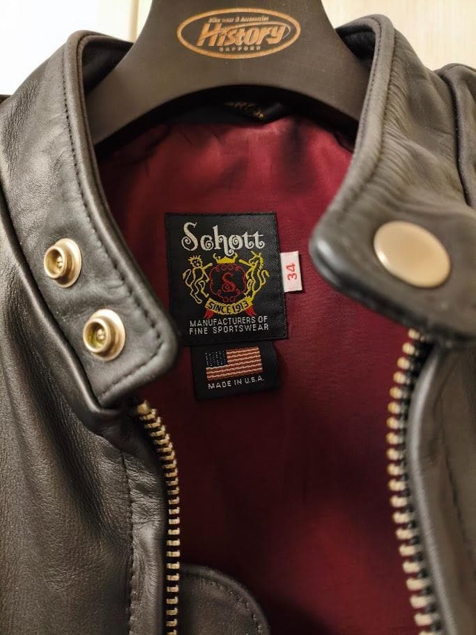 【美品】Schott 641XX シングルライダース 34【牛革】