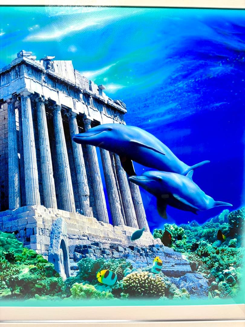 #K.TAKAMATSU「アトランティス神殿」シルクスクリーン貴重オリジナル作品