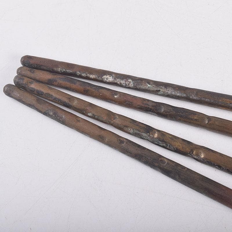 茶道具　金屋　金谷五郎三郎作　銅火箸　二組　共箱　V　R8868