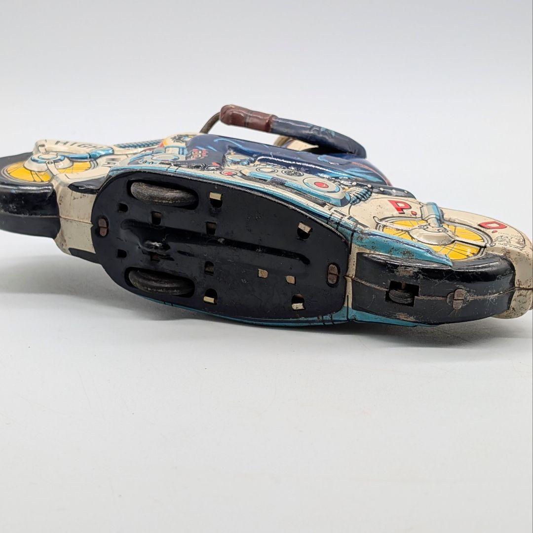 レトロホビー アサヒ玩具 ハイウェイP.D.ポリス ブリキ フリクションバイク