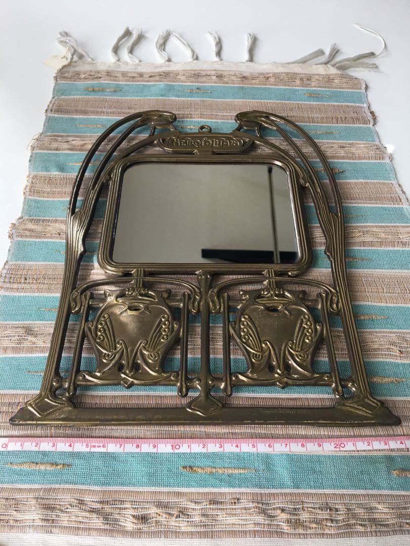 [新品] メトロポリタン　ミラー　壁掛け　パリ　アール・ヌーヴォー様式　真鍮製