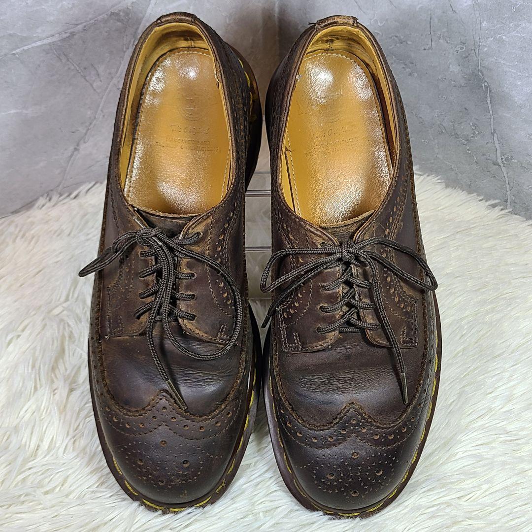 【Dr.Martens】フルブローグ ウイングチップ　イングランド製　ブラウン