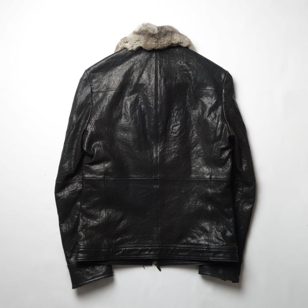 ジャケット・アウター 00s COMME CA MEN Fur Leather Riders JKT