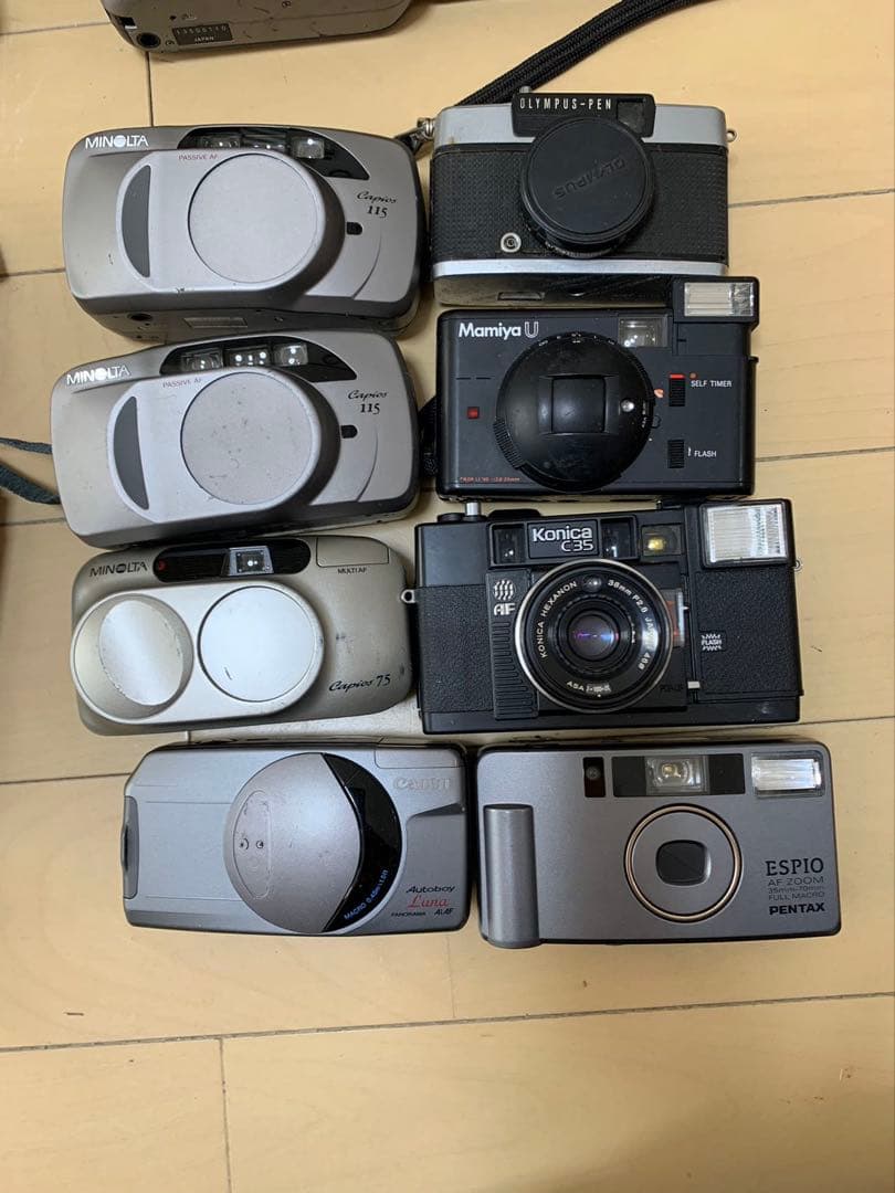 コンパクトフィルムカメラセット「&ジャンク品詳細は不明です/動作未確認）28台