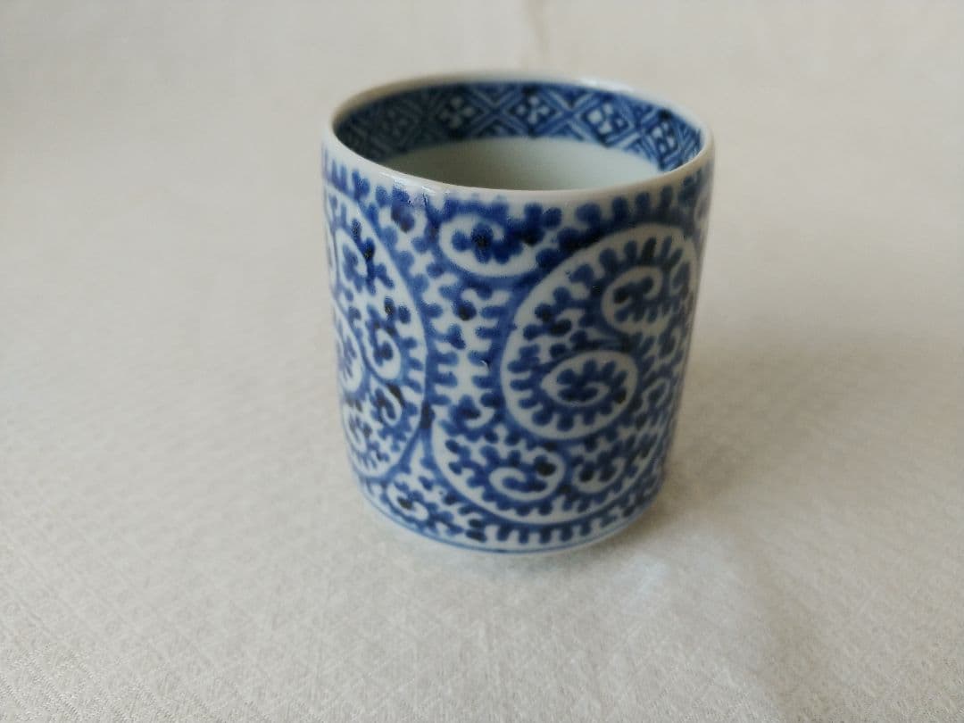 てっさい堂　猪口　古伊万里　染付　シルバー　セットA　(トレイ含まず)