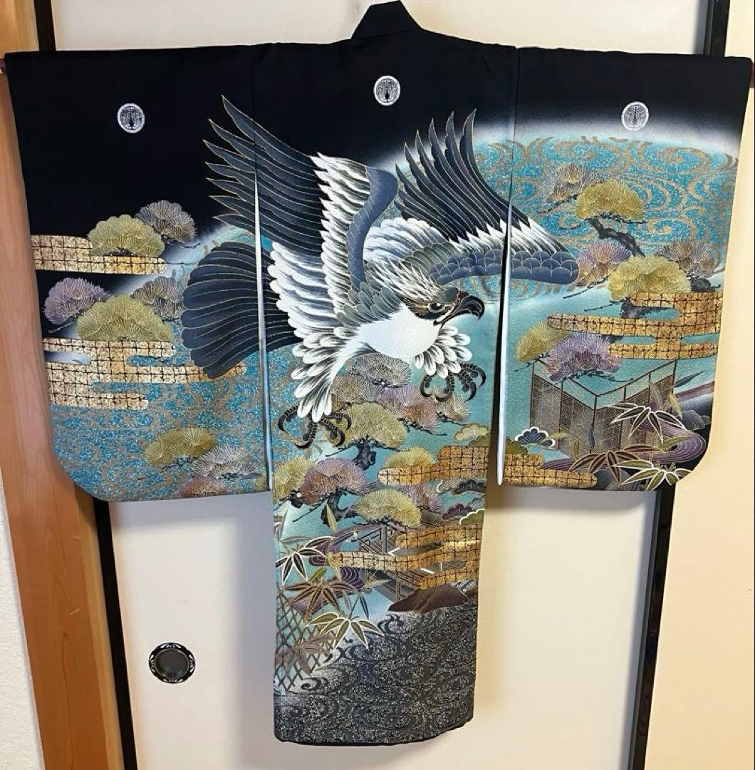 【美品】専用 鷲の飛翔模様 高品質七五三着物