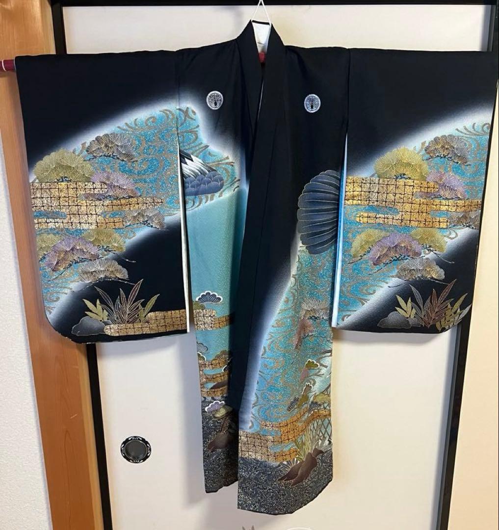【美品】専用 鷲の飛翔模様 高品質七五三着物