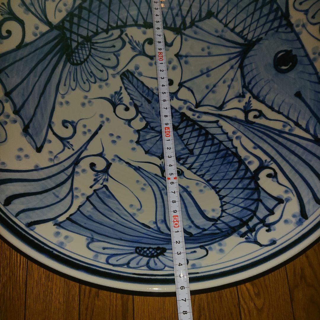 アンティーク染付大皿時代物