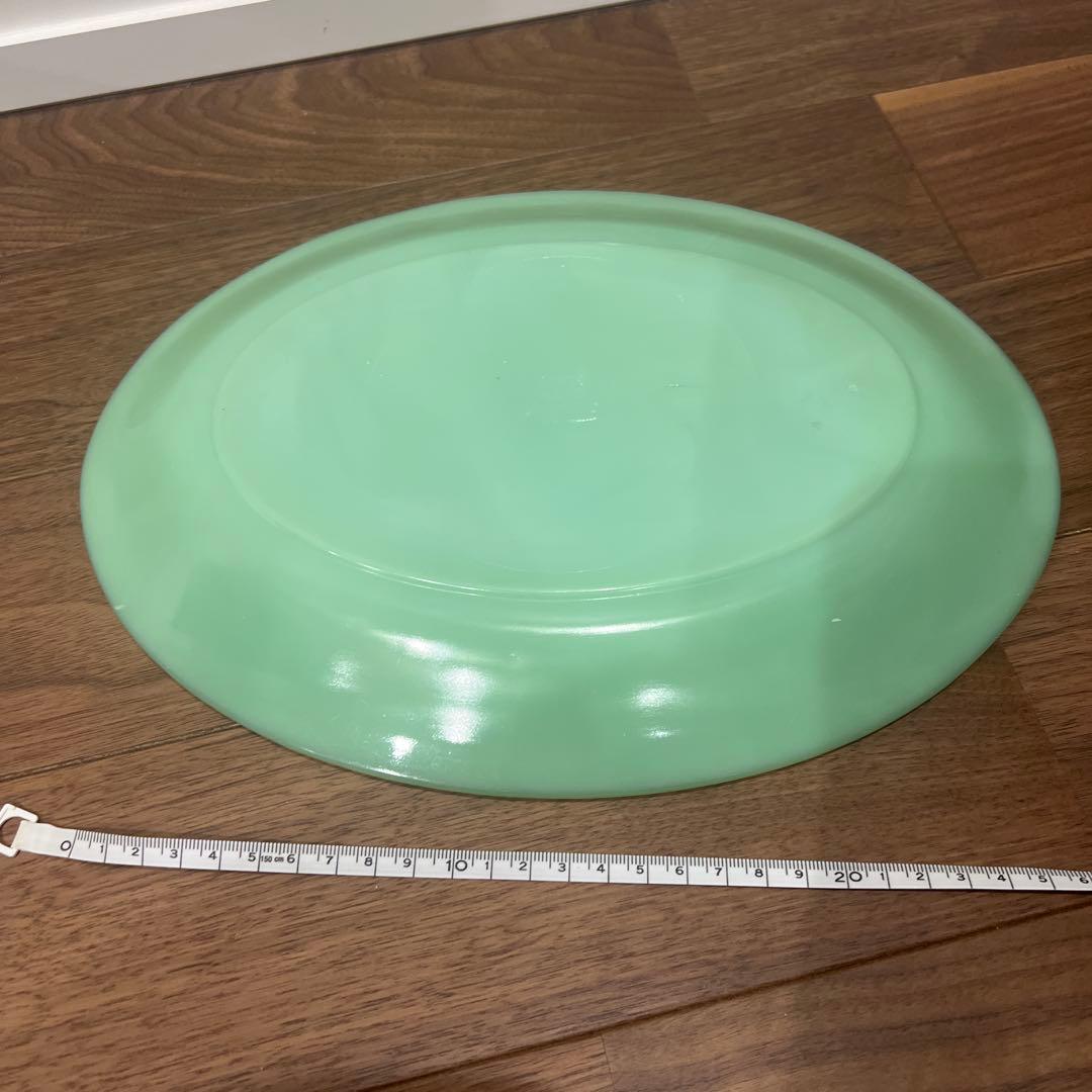 ファイヤーキング　ジェダイ　ミントグリーン 陶器製 楕円形プレート