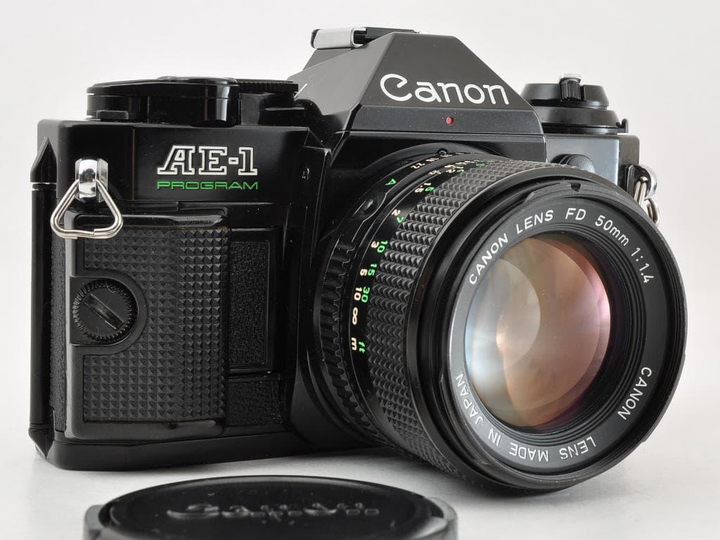 キヤノン AE-1 PROGRAM ブラック NFD 50mm f1.4 動確済