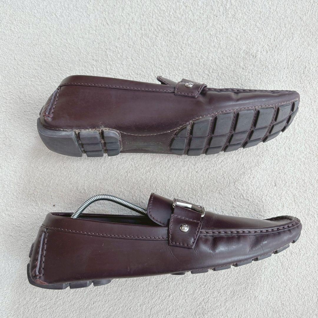 極美品 ルイヴィトンLOUIS VUITTON レザー モカシン シューズ 革靴