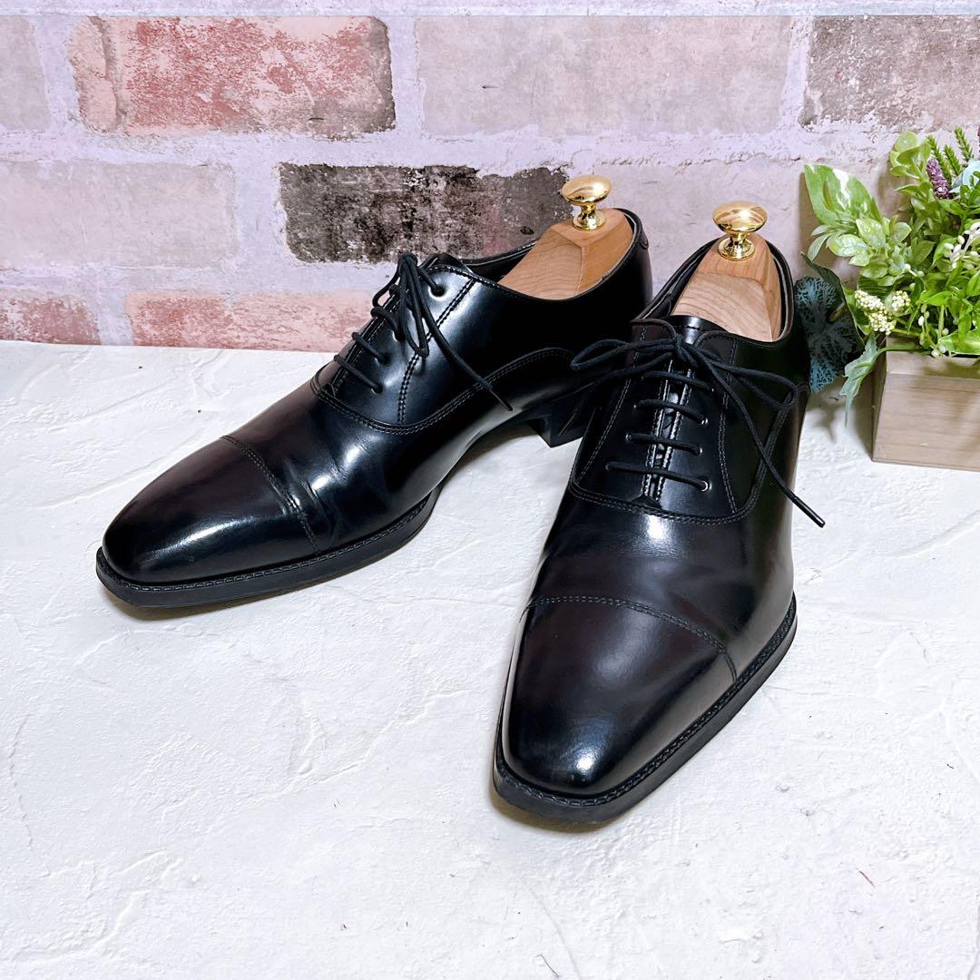 【REGAL リーガル】ドレスシューズ 革靴 キャップトゥ 黒 24.5 美品