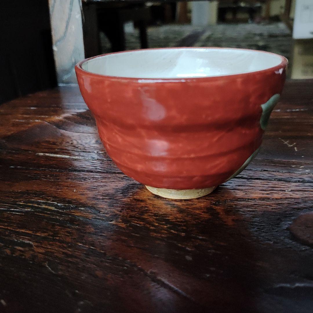 京焼　陶庵とうあん　テーボール　湯呑み　クレマチス