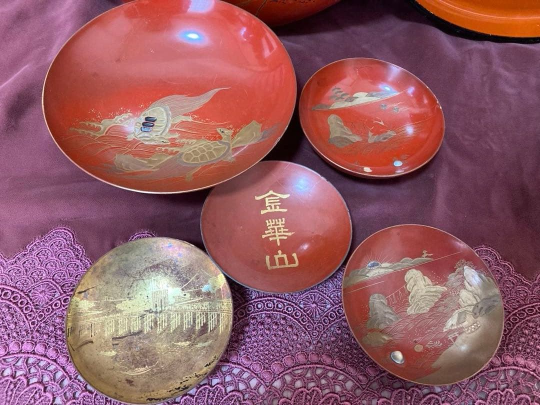 昭和アンティーク漆器8点セット