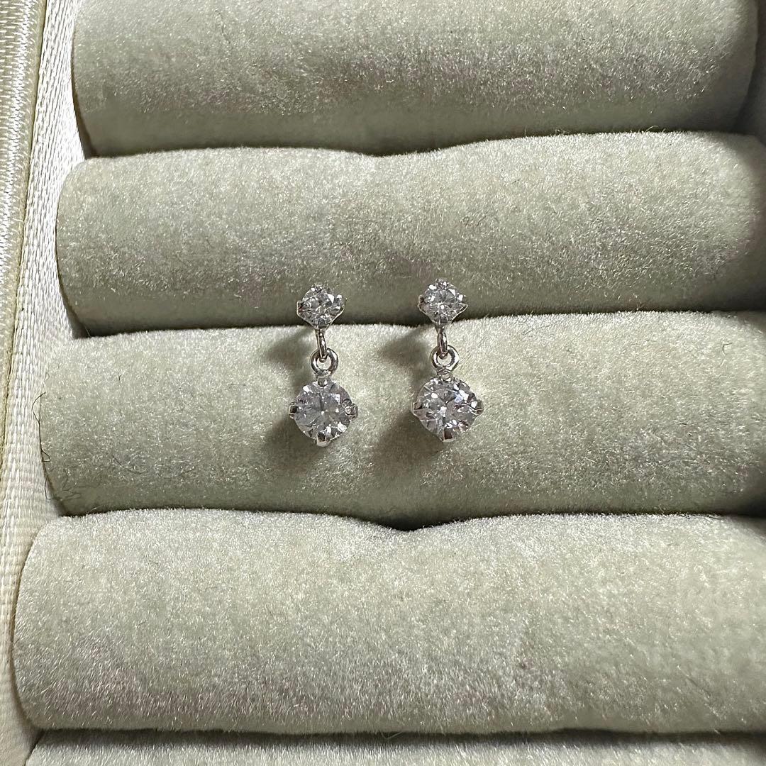 4℃ K10 ホワイトゴールドピアス