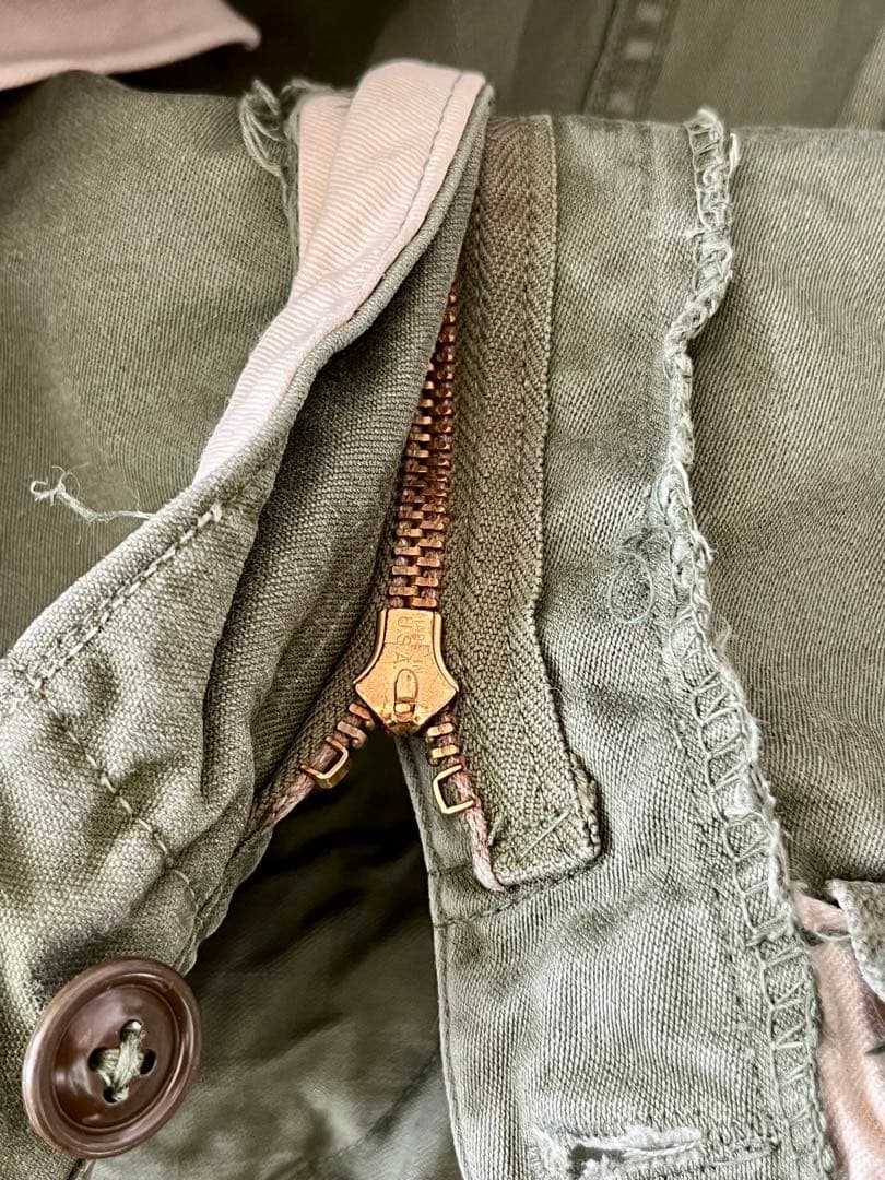 ◎50's 最初期 M51 パンツ 剥き出しスナップボタン コの字ジッパー 実物