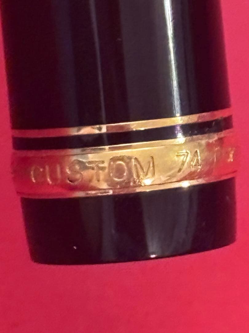 美品 PILOT万年筆 パイロットカスタム74（SFM） 中細字 ペン先14K