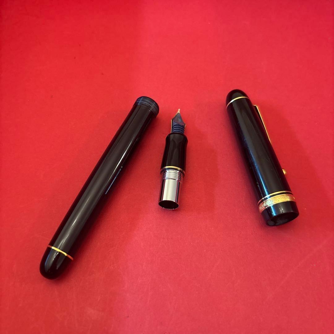 美品 PILOT万年筆 パイロットカスタム74（SFM） 中細字 ペン先14K