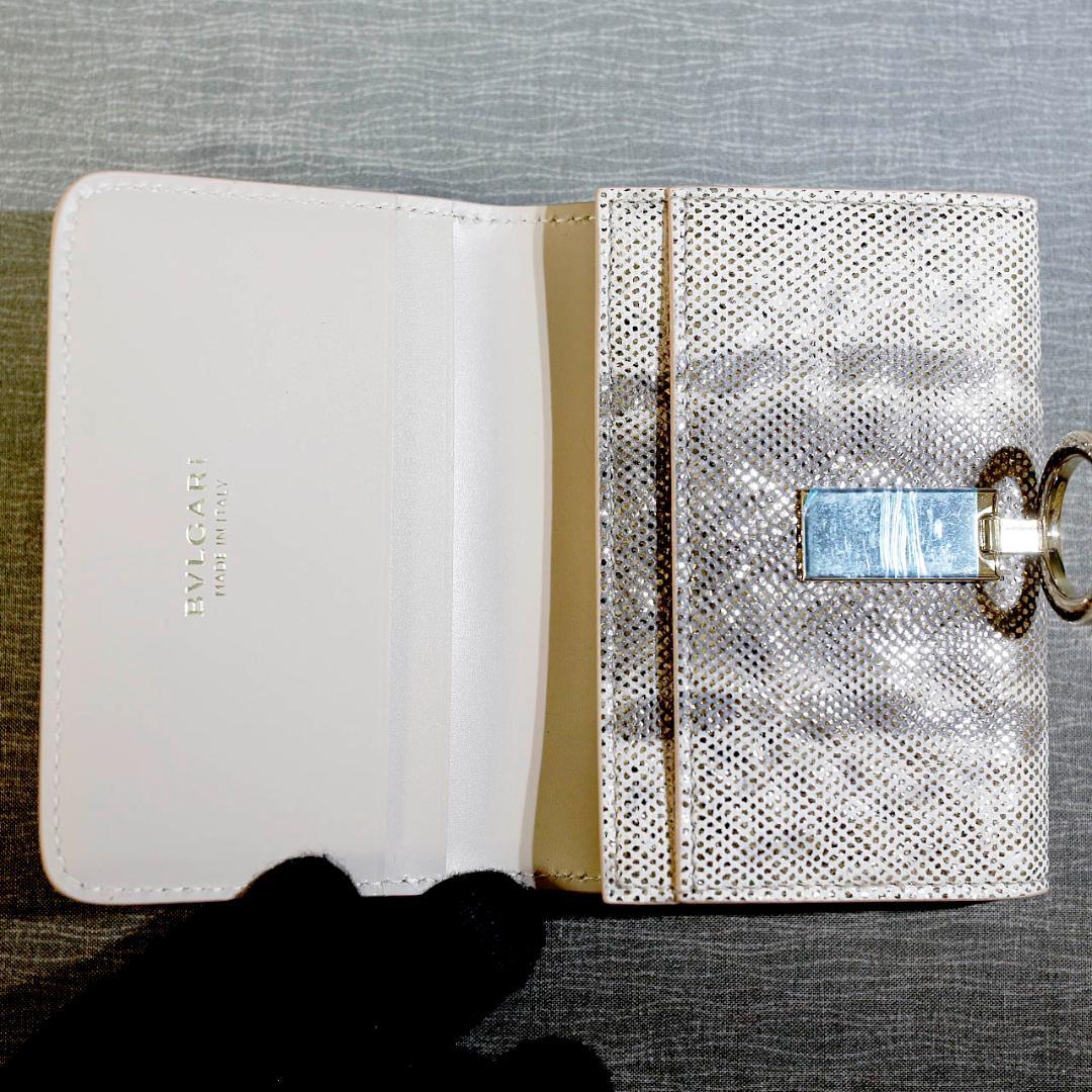 【美品 送料込み】ブルガリ カルングスキン ピンク カード ケース