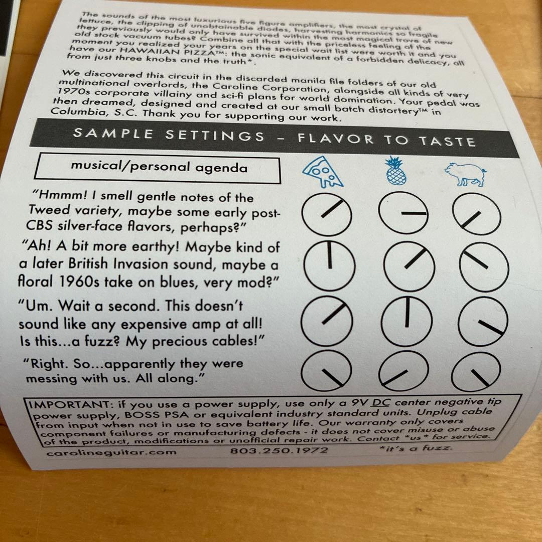 ギター Caroline Guitar Company Hawaiian Pizza