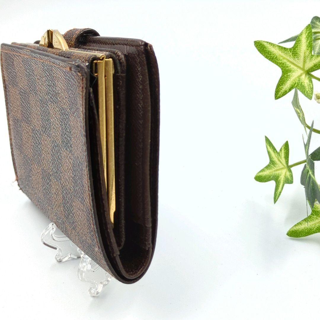 LOUISVUITTON　ルイ・ヴィトン　ダミエ 二つ折り財布　がま口タイプ