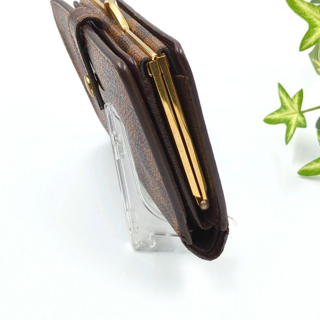 LOUISVUITTON　ルイ・ヴィトン　ダミエ 二つ折り財布　がま口タイプ