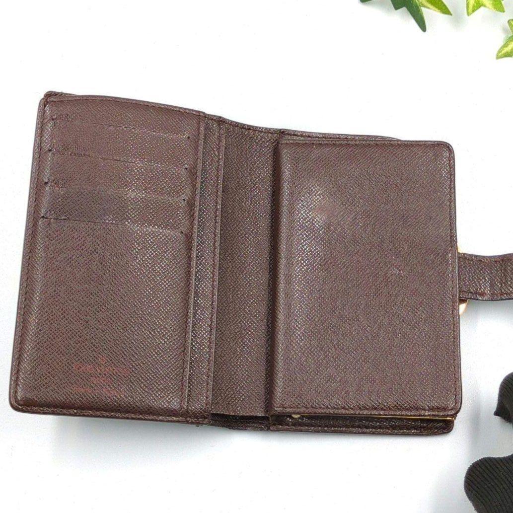 LOUISVUITTON　ルイ・ヴィトン　ダミエ 二つ折り財布　がま口タイプ