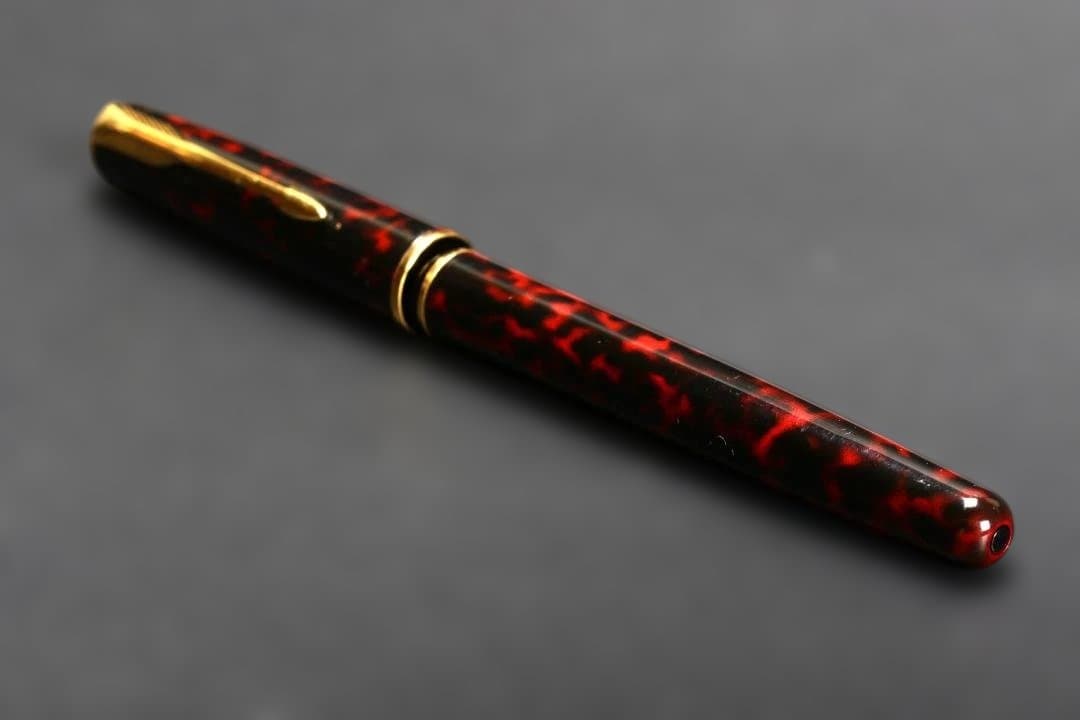 PARKER パーカー SONNET ソネット 万年筆 18Kニブ 赤黒マーブル