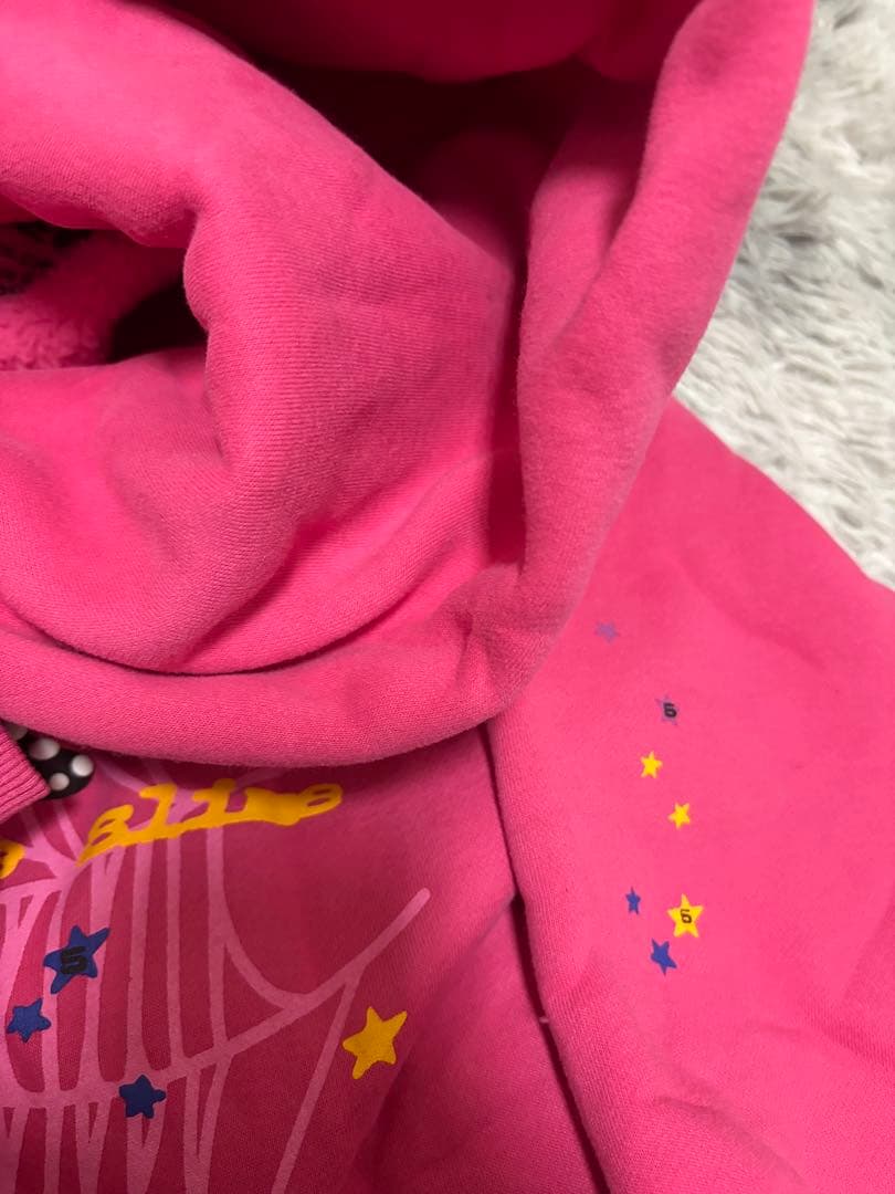 sp5der p＊nk パーカー ピンク