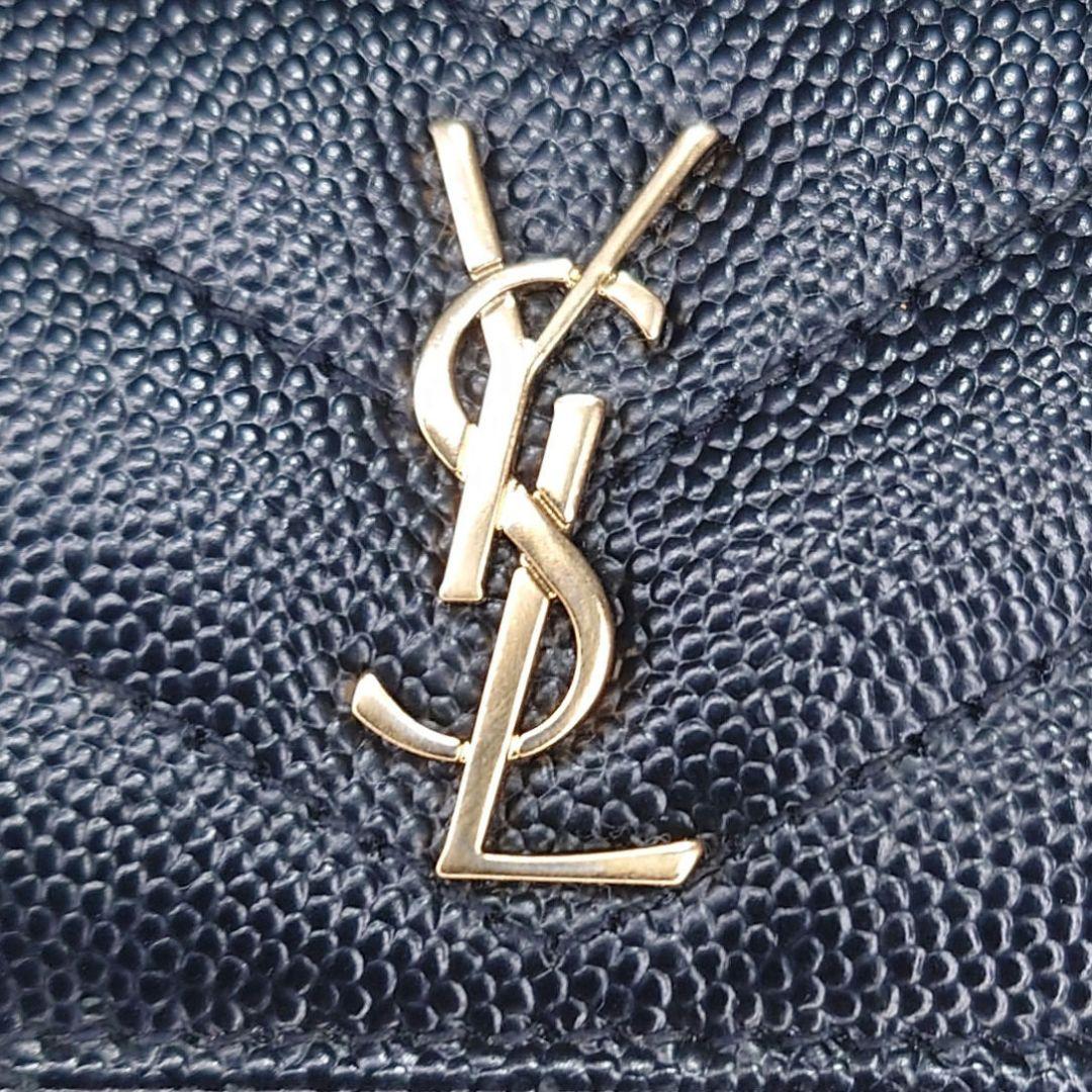 【極美品】サンローラン カサンドラ スリムキーケース 4連 YSLロゴ ブラック