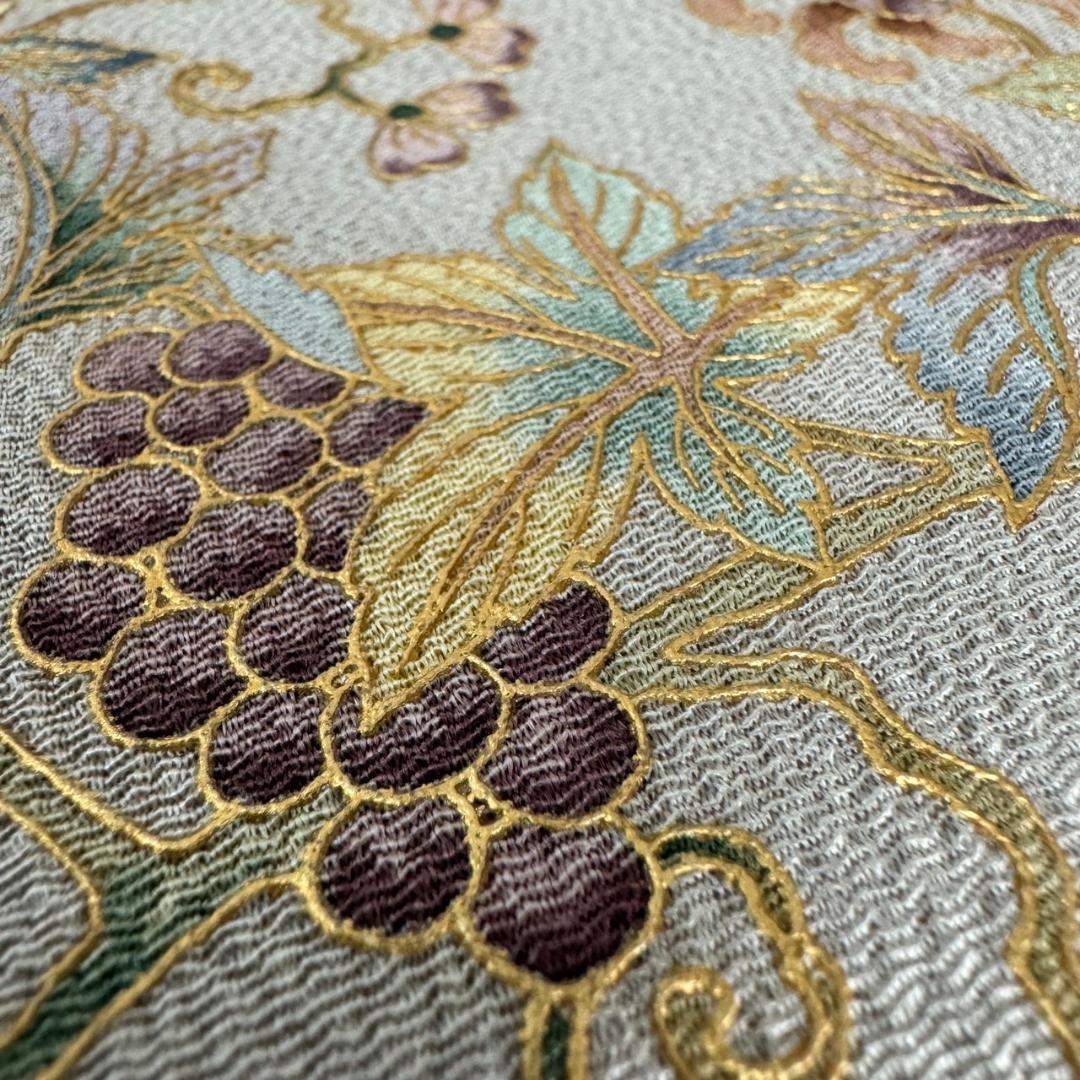 小*家様 OKAJIMA 岡重 オカジマ ハンドバッグ 和装 ベージュ シルク