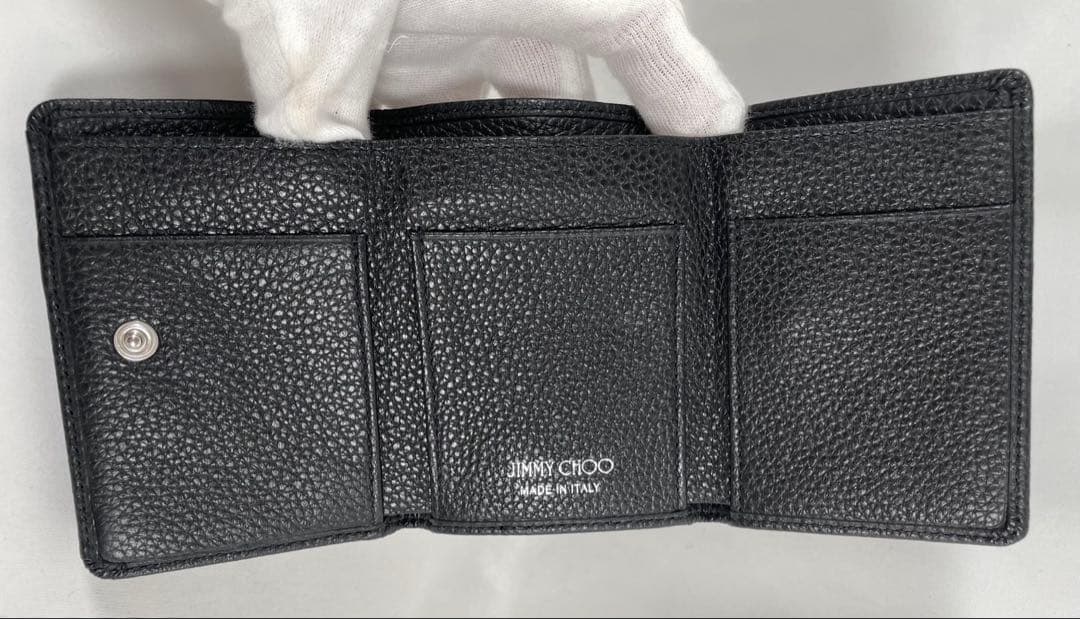 未使用に近い JIMMY CHOO ジミーチュウ 三つ折り財布 NEMO 箱付き