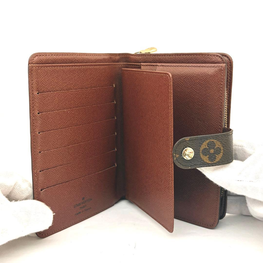 【極美品/パスケース付き】ルイヴィトン モノグラム ポルトパピエジップ 二つ折り