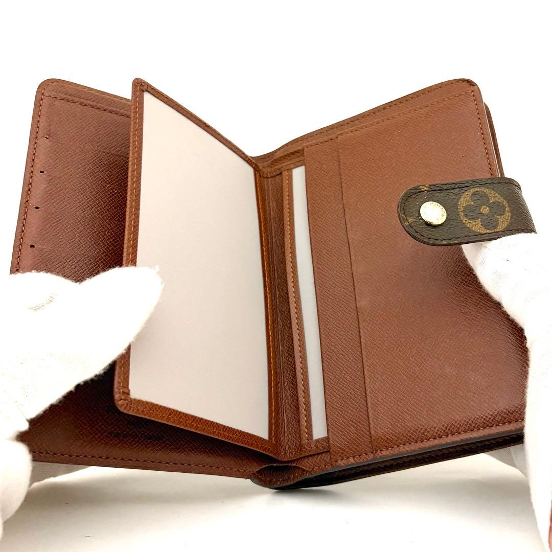 【極美品/パスケース付き】ルイヴィトン モノグラム ポルトパピエジップ 二つ折り