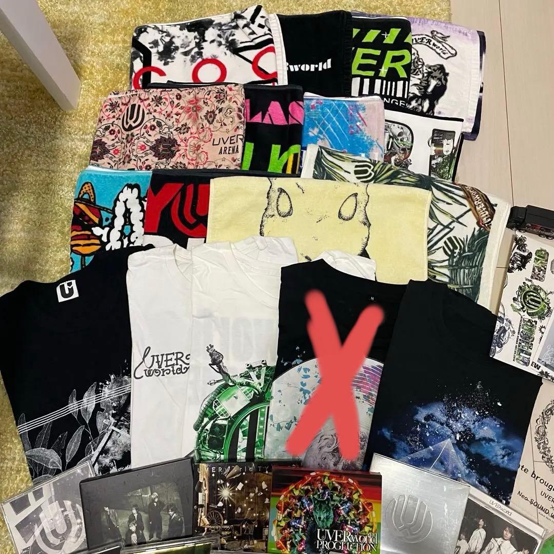 UVERworldグッズセット　CD.Tシャツ.タオル.グローブ等グッズ.会報等