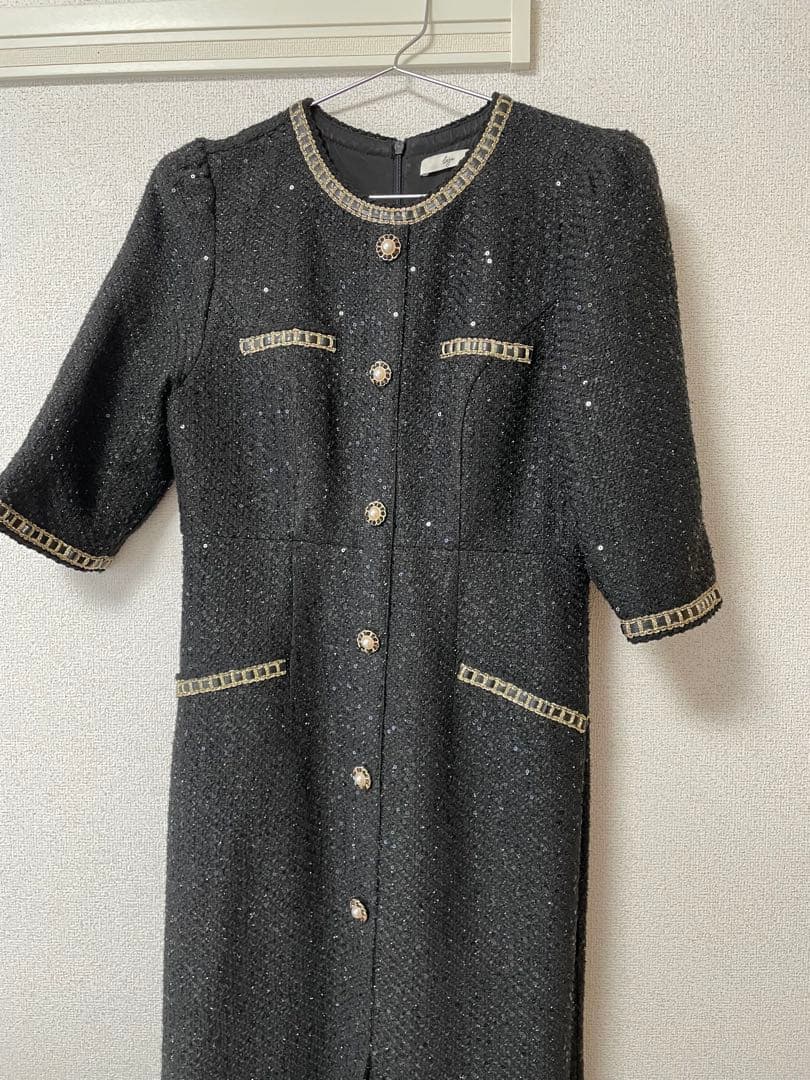 【Berry】Leja ラメツイード マーメイドドレス Sサイズ