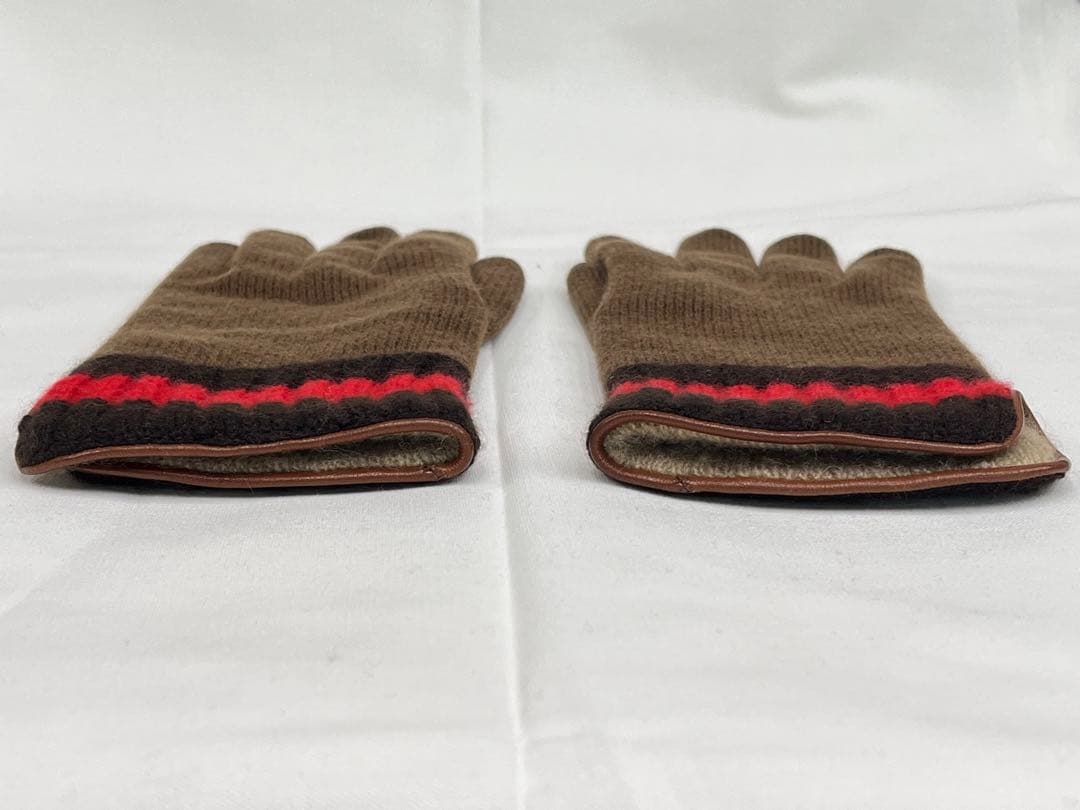 GUCCI グッチ カシミヤ ブラウン 手袋 美品