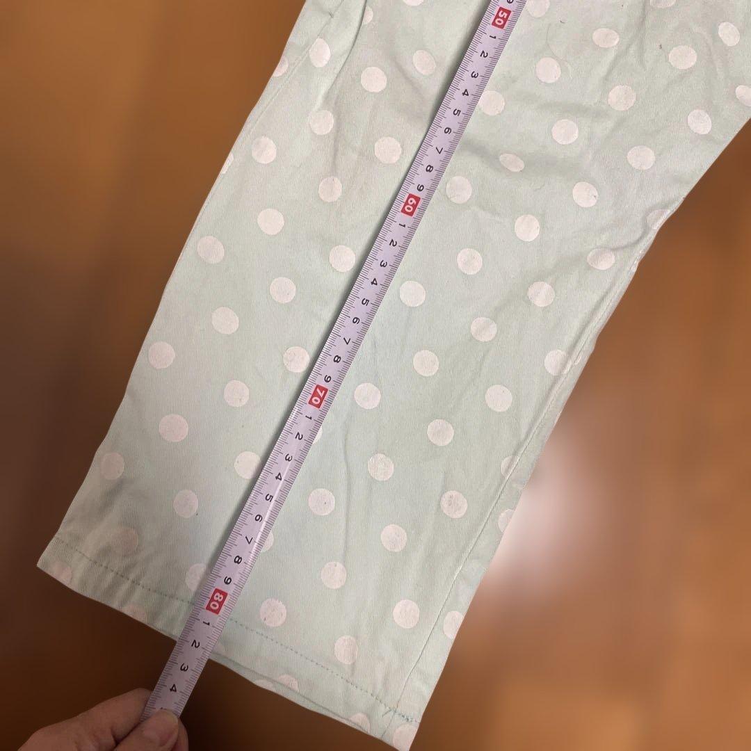 ミルクリーム　リボン　ミント　ズボン　サルエルパンツ