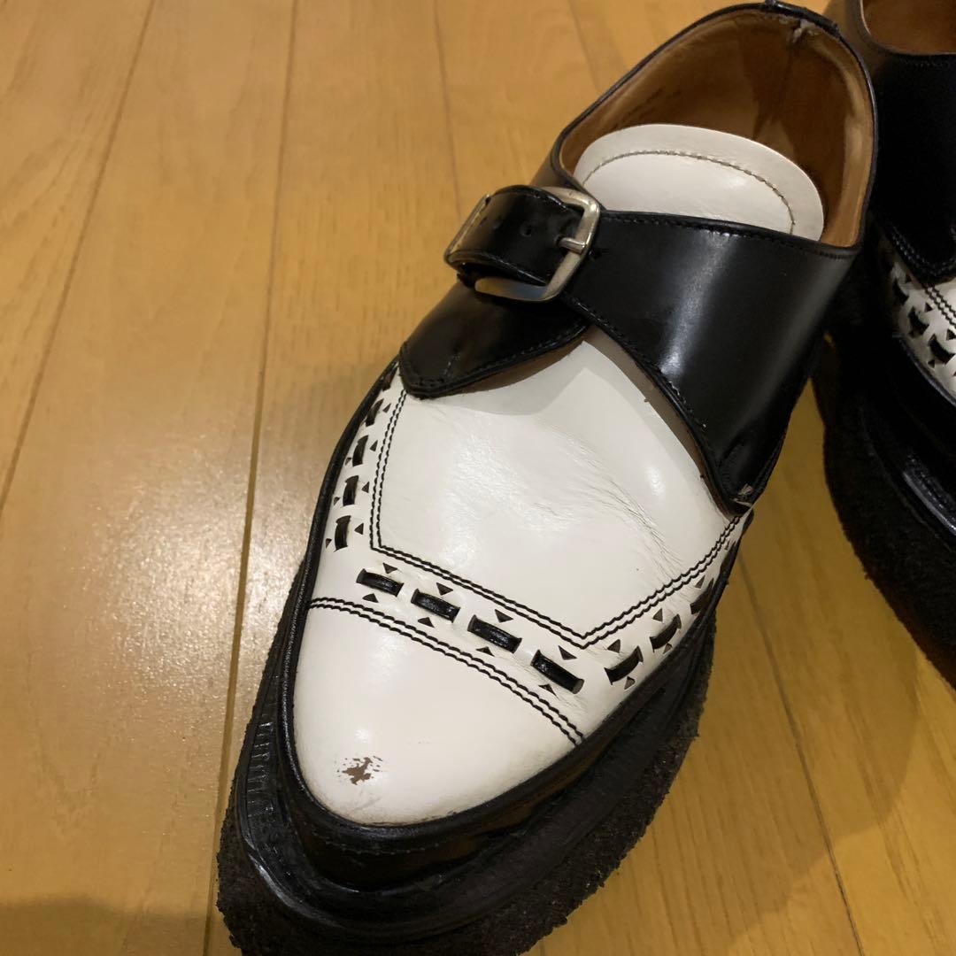 希少e coxラバーソール(UK7.5)ブラック/ホワイト(外観美品)